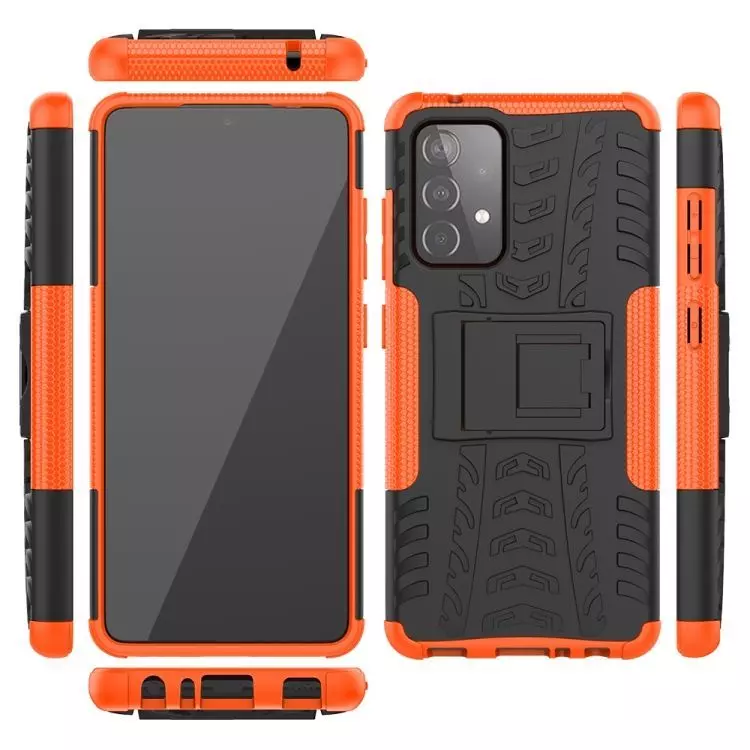 Протиударний чохол бампер для Samsung Galaxy A53 5G Nevellya Case (вбудована підставка) Orange (Помаранчевий)