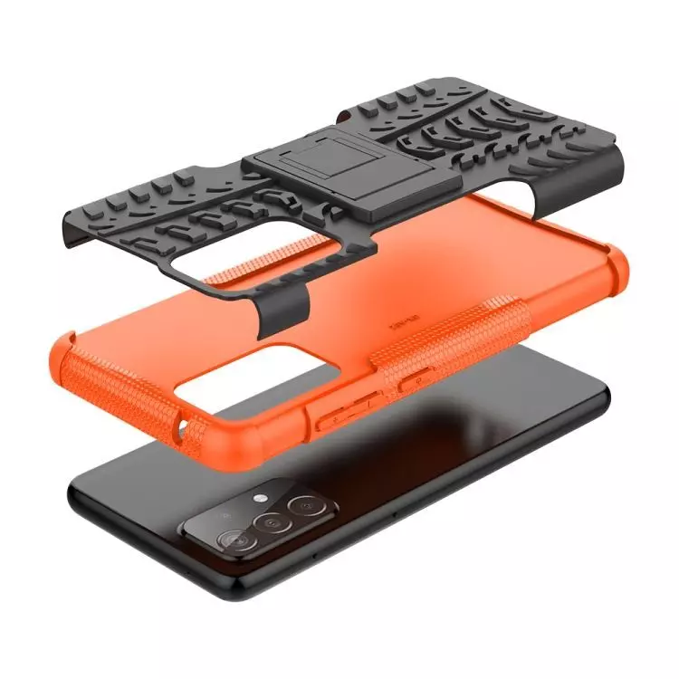 Протиударний чохол бампер для Samsung Galaxy A53 5G Nevellya Case (вбудована підставка) Orange (Помаранчевий)