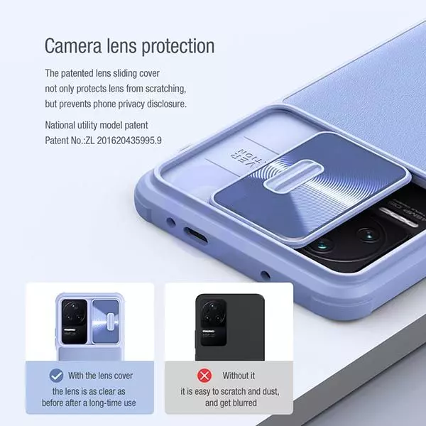 Протиударний чохол бампер Nillkin CamShield Leather для Xiaomi Poco F4 GT / Redmi K50 Gaming Dark Green (Темно зелений)