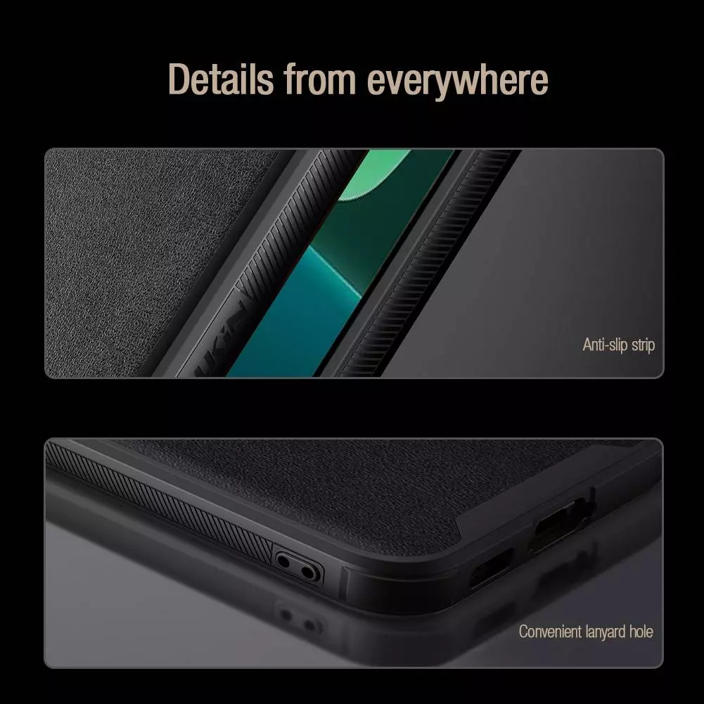 Протиударний чохол бампер Nillkin CamShield Leather для Xiaomi 13 Black (Чорний)