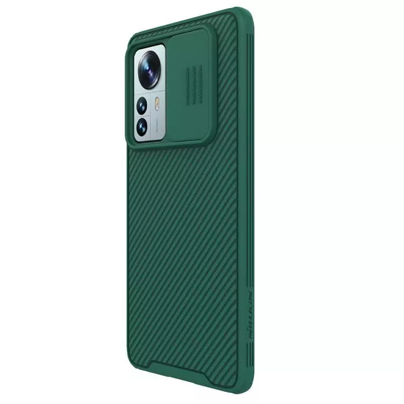 Протиударний чохол бампер Nillkin CamShield Pro (шторка на камеру) для Xiaomi 12 Pro / 12S Pro Green (Зелений)