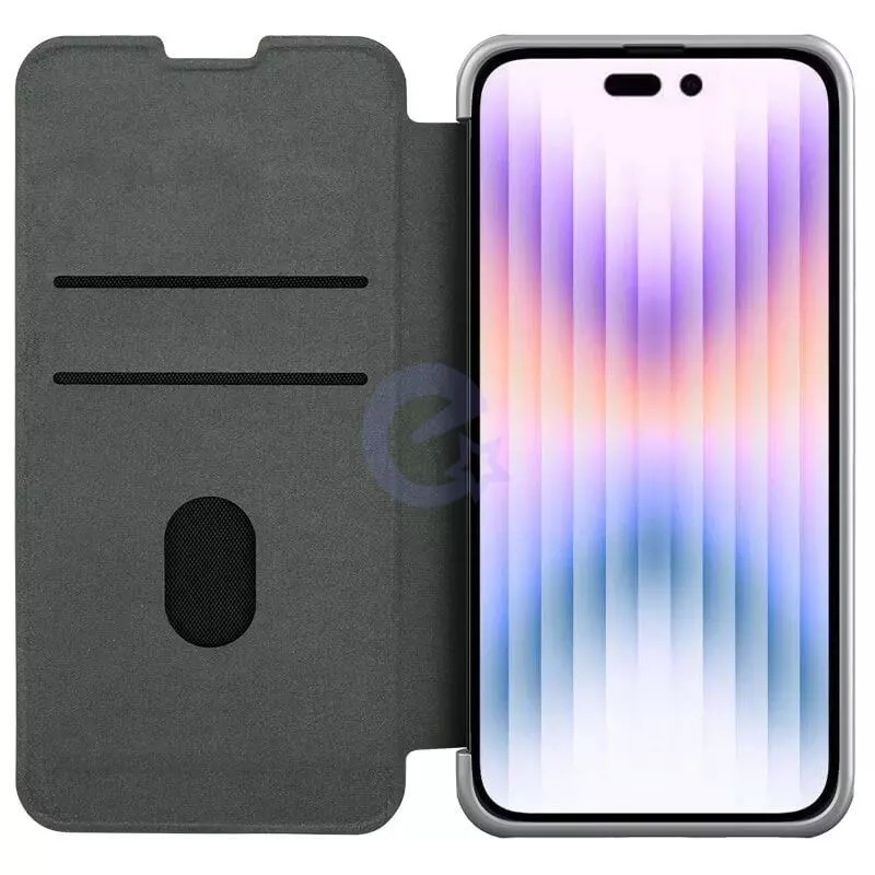 Чехол книжка Nillkin Qin Pro (cloth) для iPhone 14 Pro Max Grey (Серый) Чехол книжка Nillkin Qin Pro (cloth) для iPhone 14 Pro Max Grey (Серый)