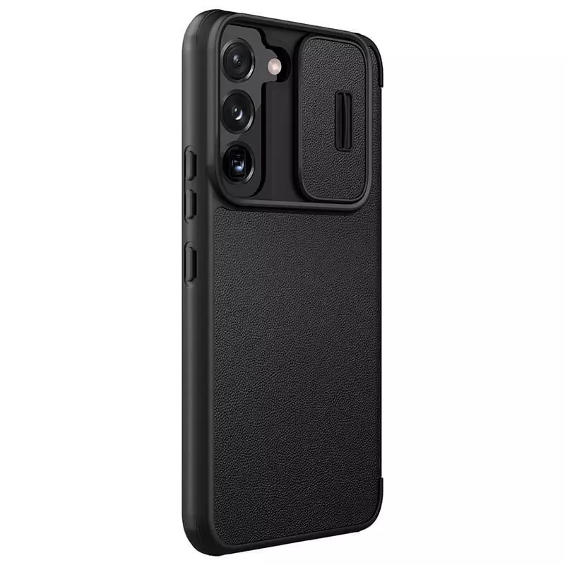 Чехол бампер Nillkin Qin Pro (plain leather) для Samsung Galaxy S23 Black (Черный)