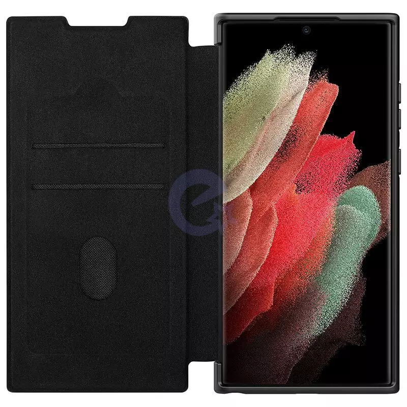 Чехол бампер Nillkin Qin Pro (plain leather) для Samsung Galaxy S23 Ultra Black (Черный) Чехол бампер Nillkin Qin Pro (plain leather) для Samsung Galaxy S23 Ultra Black (Черный)