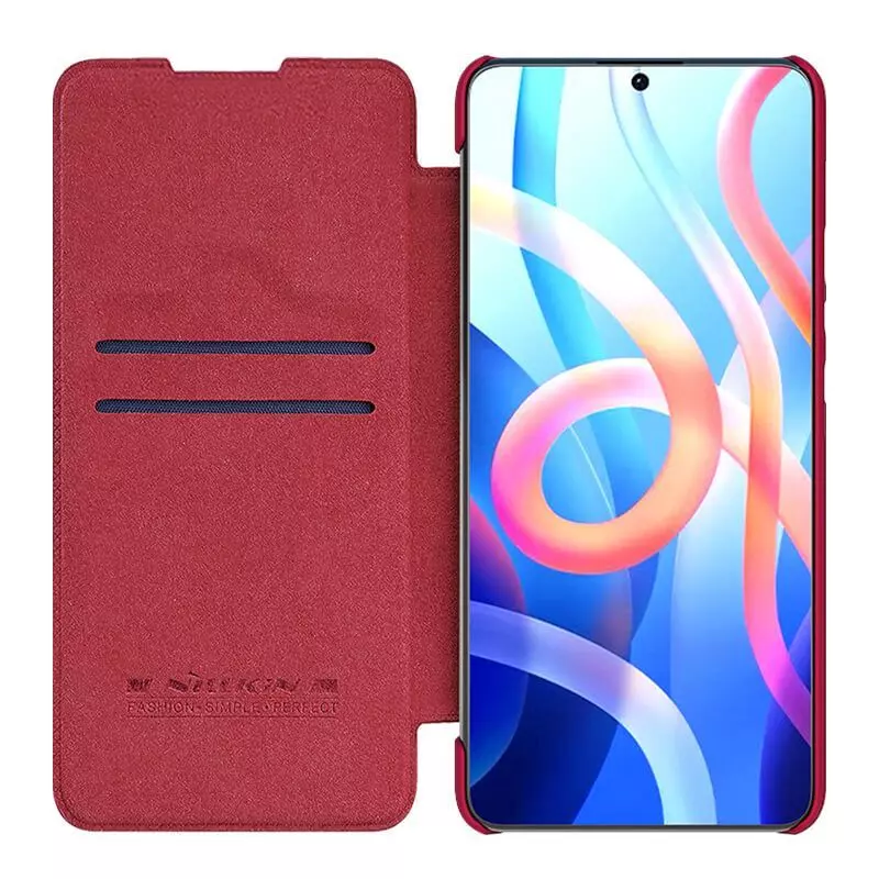 Чохол книжка Nillkin Qin для Xiaomi Poco M4 Pro 5G / Redmi Note 11S 5G Red (Червоний)
