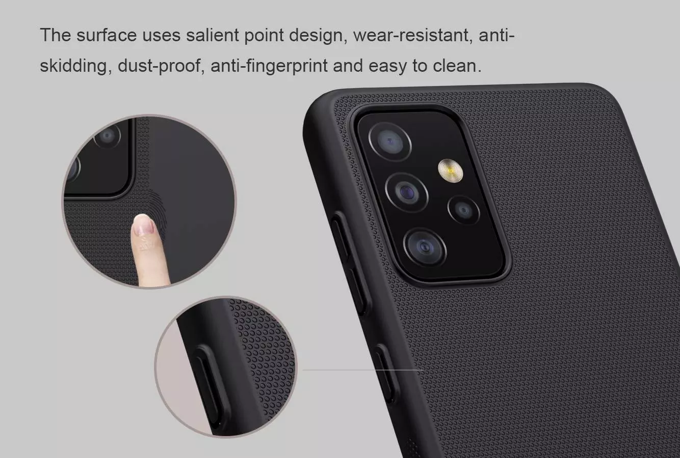 Противоударный чехол бампер Nillkin Super Frosted Shield для Samsung Galaxy A53 5G Black (Черный)