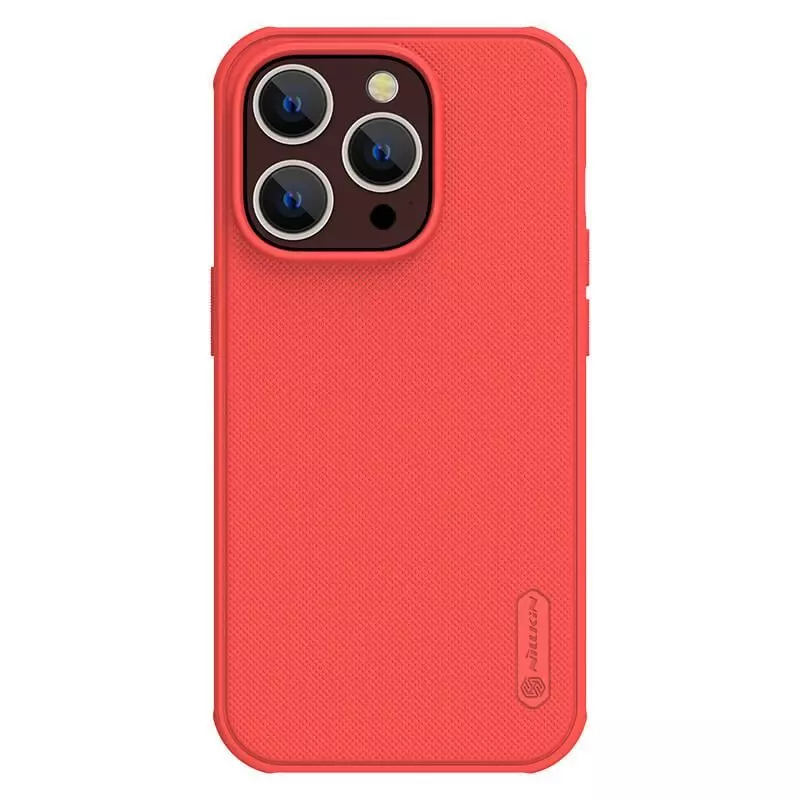 Противоударный чехол бампер Nillkin Super Frosted Shield Pro для iPhone 14 Pro Red (Красный)