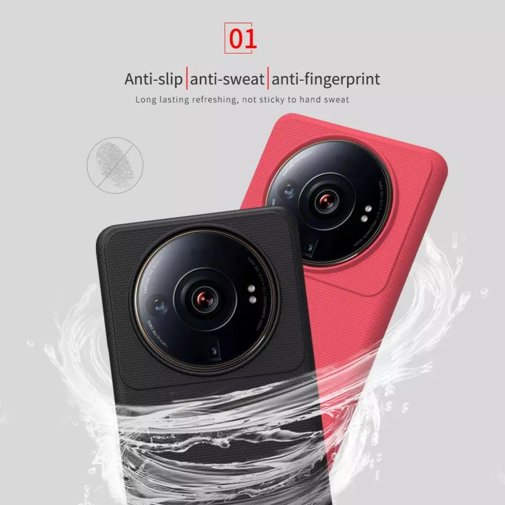 Противоударный чехол бампер Nillkin Super Frosted Shield для Xiaomi 12S Ultra Black (Черный)