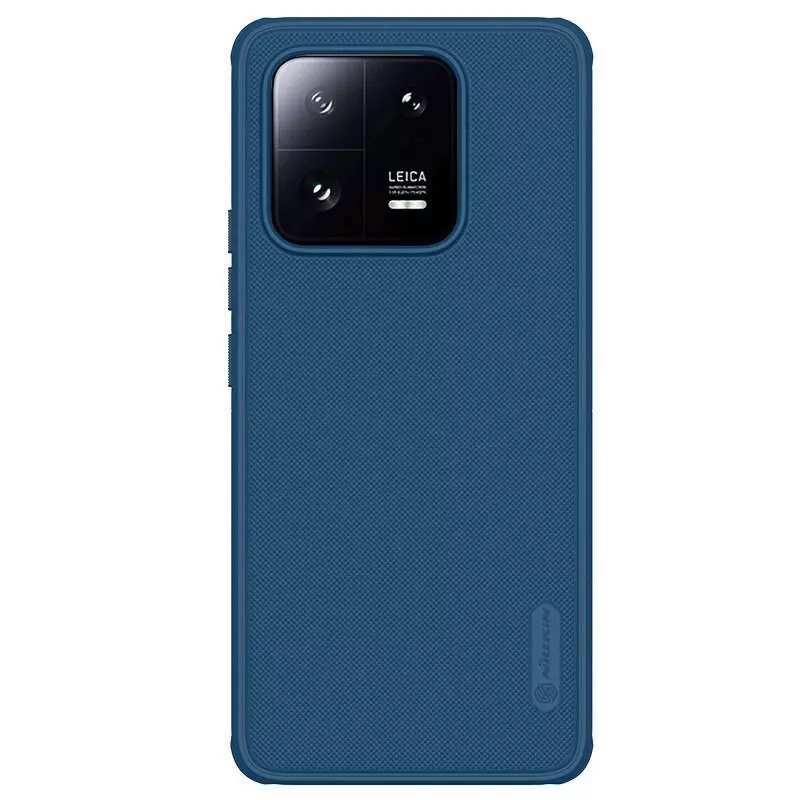 Противоударный чехол бампер Nillkin Super Frosted Shield для Xiaomi 13 Blue (Синий)