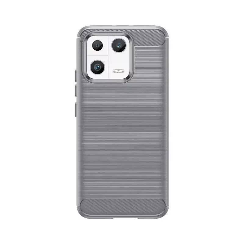 Противоударный чехол бампер для Xiaomi 13 iPaky Carbon Fiber Grey (Серый)
