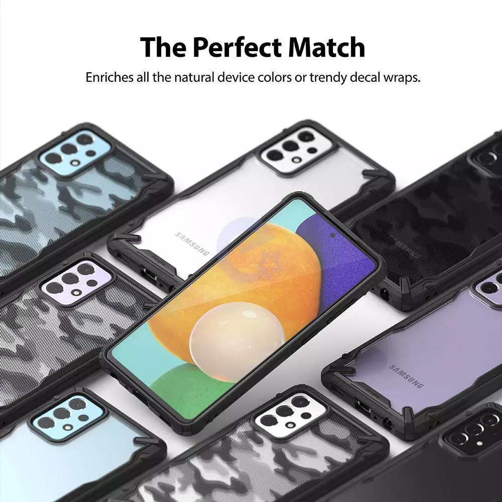 Протиударний чохол бампер Ringke Fusion-X для Samsung Galaxy A53 5G Camo / Black (Камуфляж / Чорний)