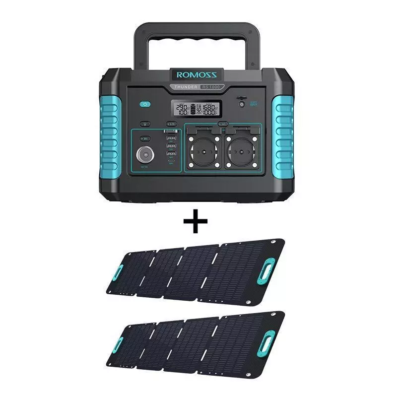 Портативна електростанція Romoss Power Station RS1500 1500W Peak 3000W Black / Blue (Чорний / Синій)