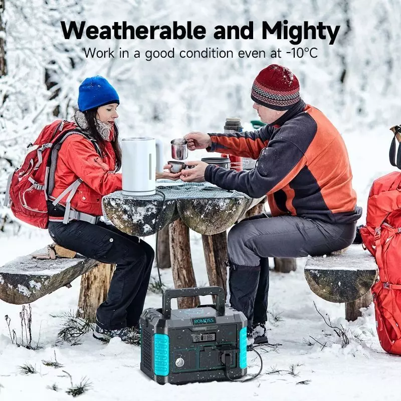 Портативна електростанція Romoss Power Station RS1500 1500W Peak 3000W Black / Blue (Чорний / Синій)