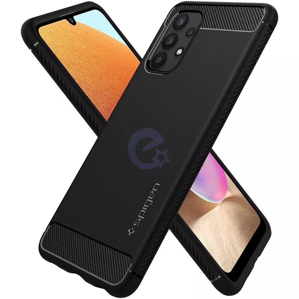 Протиударний чохол бампер Spigen Rugged Armor для Samsung Galaxy A04s / Galaxy A13 5G / Galaxy A13 / Galaxy A32 5G / Galaxy M32 5G Black (Чорний) ACS02741