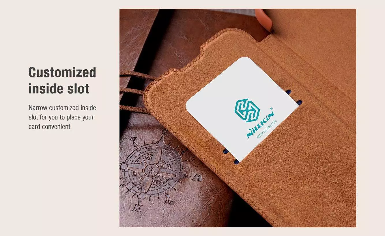 Чохол книжка Nillkin Qin Pro (шторка на камеру) для Samsung Galaxy S22 Black (Чорний)