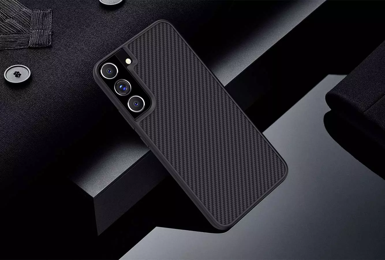 Чохол бампер Nillkin Synthetic Fiber для Samsung Galaxy S22 Plus Black (Чорний)