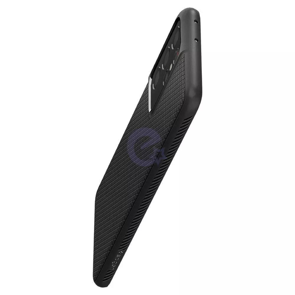 Противоударный чехол бампер Spigen Liquid Air для Samsung Galaxy S22 Ultra Matte Black (Матовый Черный) ACS03915 Противоударный чехол бампер Spigen Liquid Air для Samsung Galaxy S22 Ultra Matte Black (Матовый Черный) ACS03915
