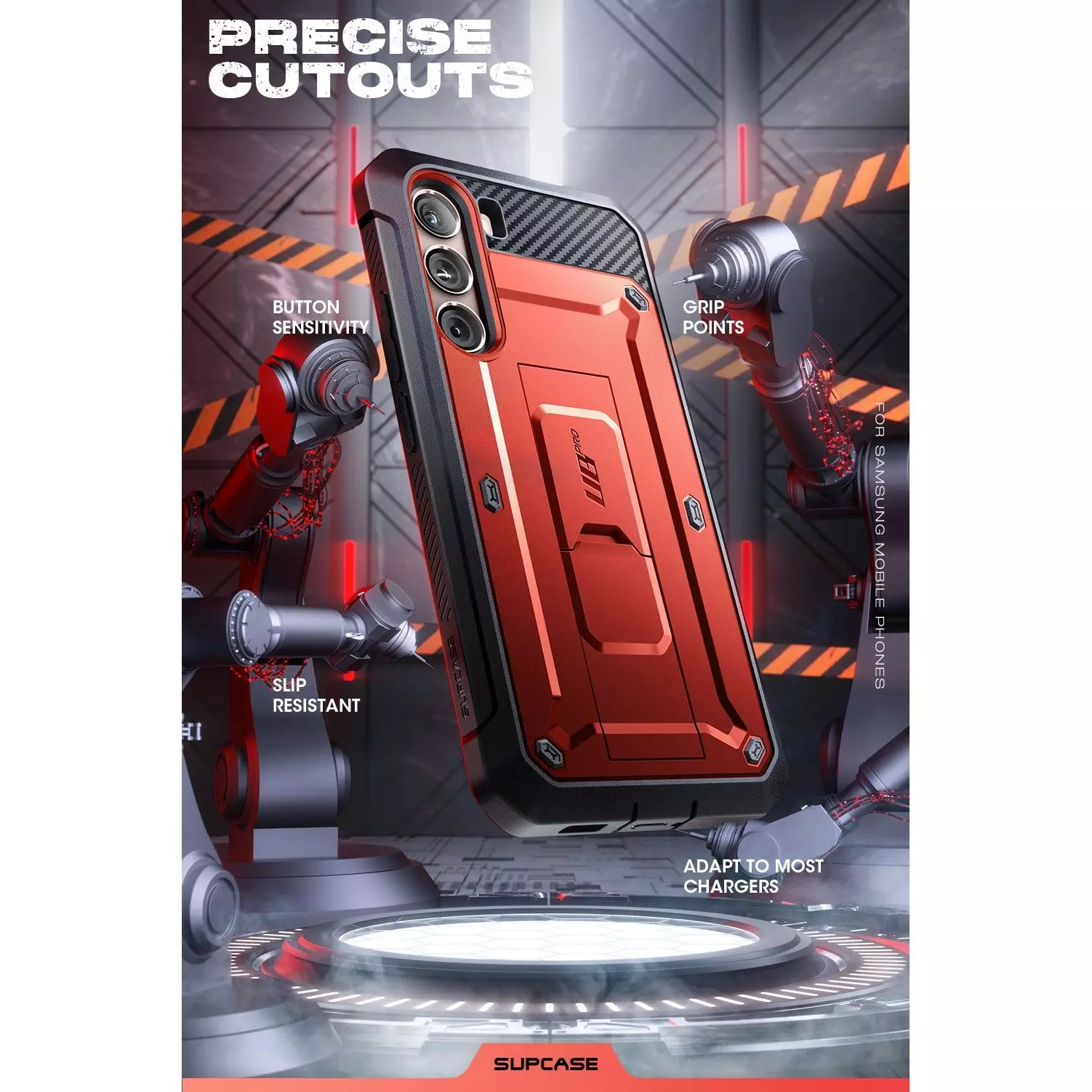 Противоударный чехол бампер Supcase Unicorn Beetle PRO для Samsung Galaxy S23 Plus Metallic Red (Металлический Красный) Противоударный чехол бампер Supcase Unicorn Beetle PRO для Samsung Galaxy S23 Plus Metallic Red (Металлический Красный)