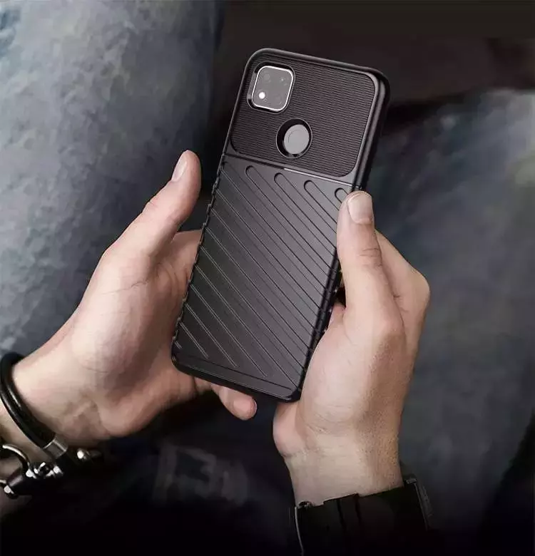 Противоударный чехол бампер для Infinix Hot 10 Anomaly Thunder Black (Черный)