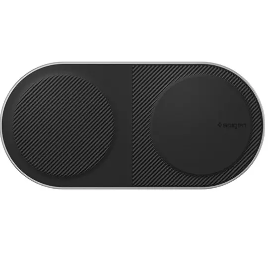 Бездротовий зарядний пристрій Spigen Essential Dual High Speed ​​Wireless Charger F310W Black (Чорний)