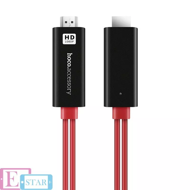 Перехідник Hoco UA4 Lightning HDMI Black/Red (Чорно-Червоний) Перехідник Hoco UA4 Lightning HDMI Black/Red (Чорно-Червоний)