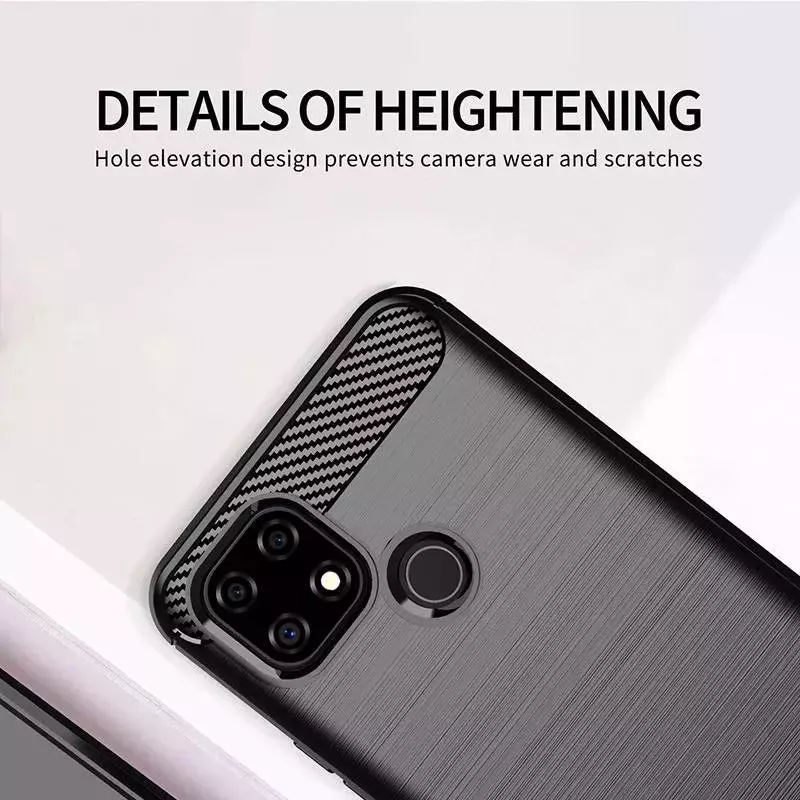 Противоударный чехол бампер для Infinix Smart 6 iPaky Carbon Fiber Grey (Серый)