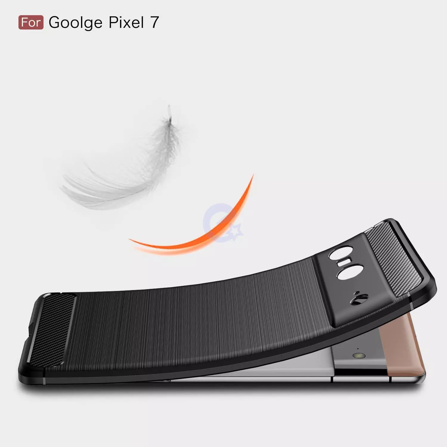 Протиударний чохол бампер для Google Pixel 7 iPaky Carbon Fiber Blue (Синій)