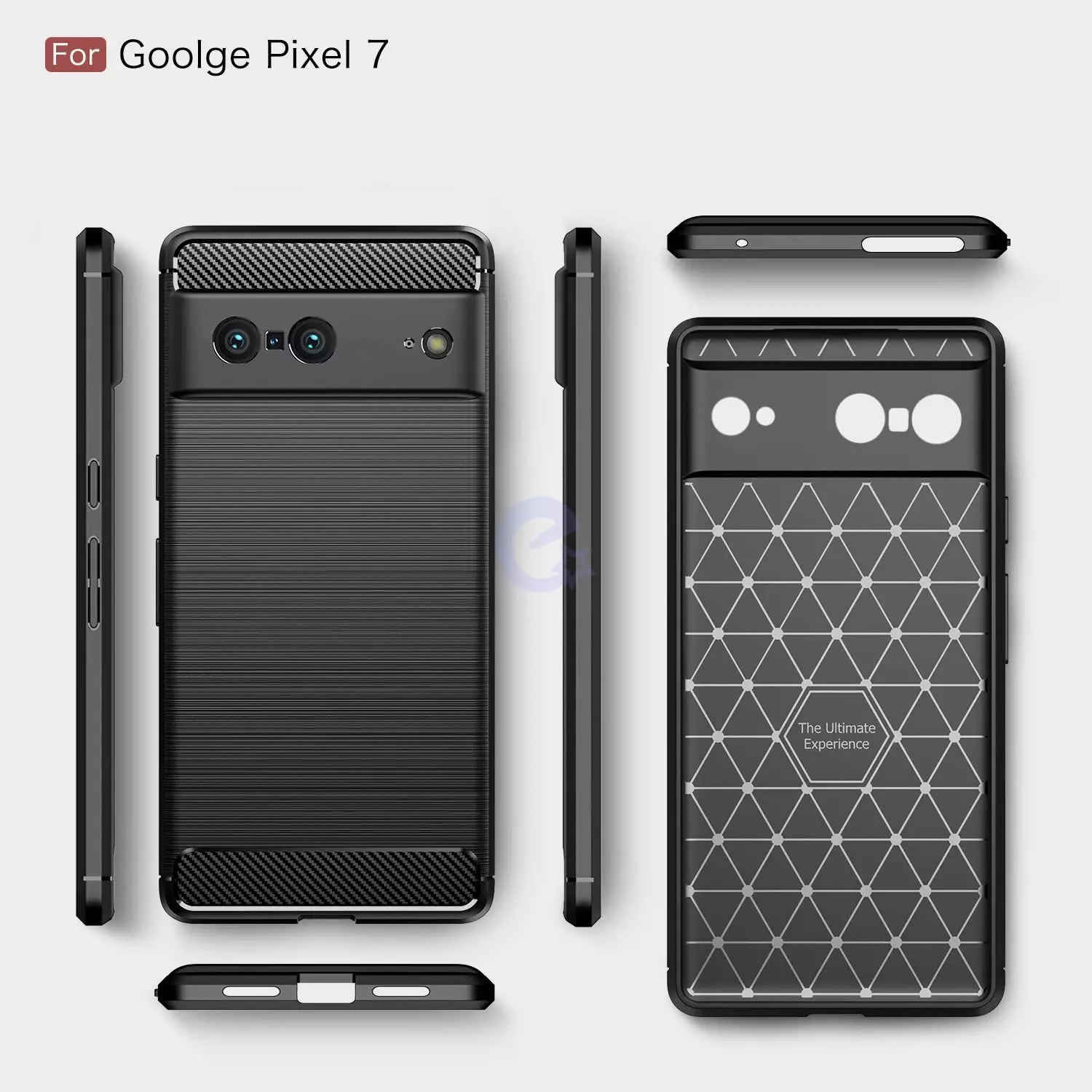 Протиударний чохол бампер для Google Pixel 7 iPaky Carbon Fiber Blue (Синій)