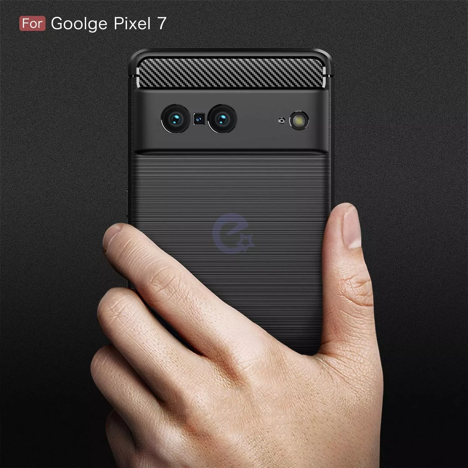 Протиударний чохол бампер для Google Pixel 7 iPaky Carbon Fiber Blue (Синій)