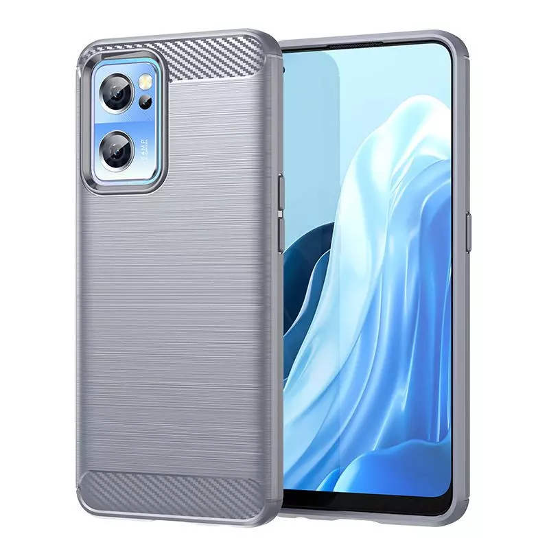 Протиударний чохол бампер для Motorola Moto E22s iPaky Carbon Fiber Grey (Сірий)