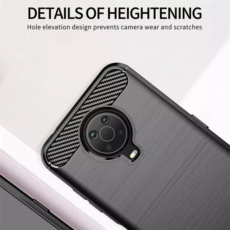 Протиударний чохол бампер для Nokia G50 iPaky Carbon Fiber Red (Червоний)