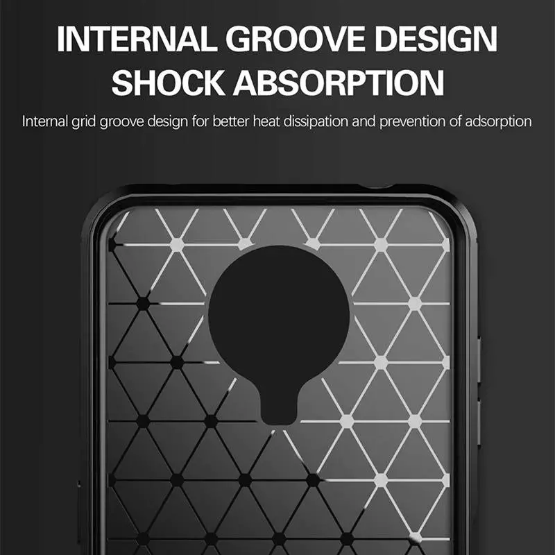 Противоударный чехол бампер для Nokia G50 iPaky Carbon Fiber Blue (Синий)