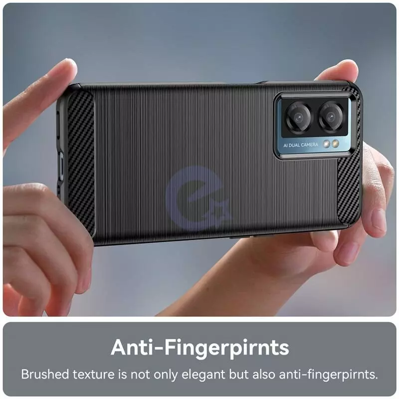 Противоударный чехол бампер для Oppo A17 / A17k iPaky Carbon Fiber Black (Черный)