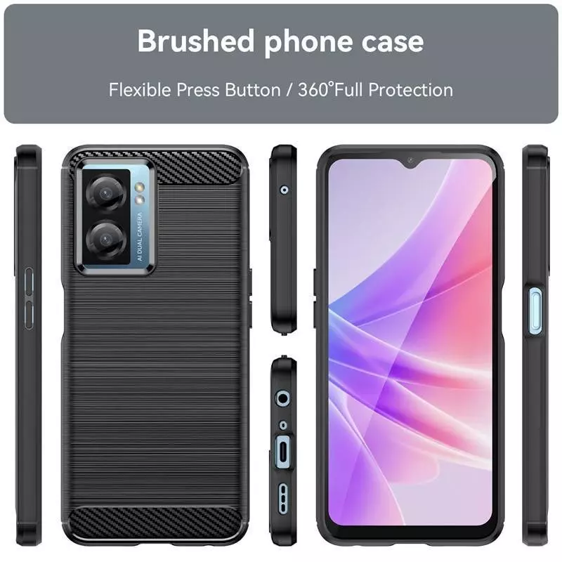 Противоударный чехол бампер для Realme 10 Pro iPaky Carbon Fiber Grey (Серый)