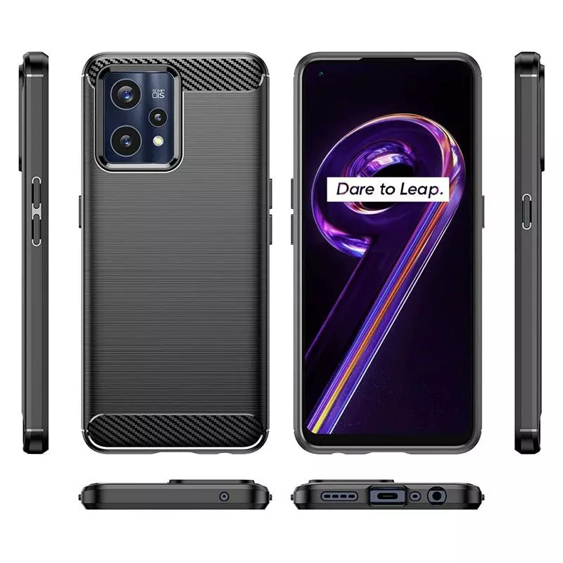 Протиударний чохол бампер для Realme 9 5G / 9 Pro iPaky Carbon Fiber Blue (Синій) Протиударний чохол бампер для Realme 9 5G / 9 Pro iPaky Carbon Fiber Blue (Синій)