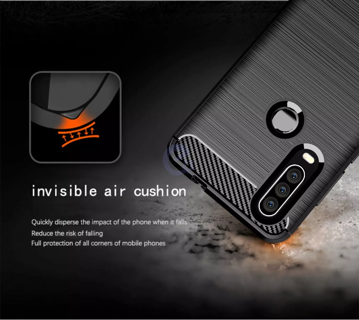 Противоударный чехол бампер для Wiko View3 Pro iPaky Carbon Fiber Blue (Синий)