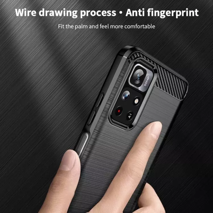 Протиударний чохол бампер для Motorola Edge 20 Pro iPaky Carbon Fiber Red (Червоний)