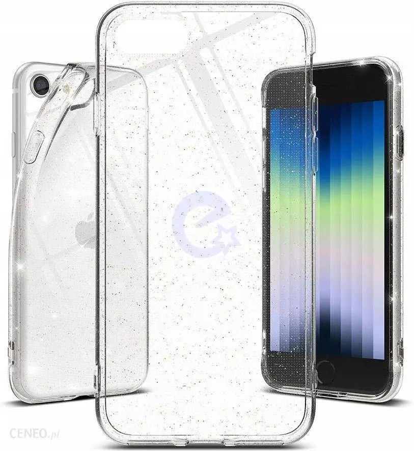 Противоударный чехол бампер Ringke Air для iPhone 7 / iPhone 8 / iPhone SE 2020 / iPhone SE 2022 Transparent Glitter (Прозрачный Блеск) A615E77 Противоударный чехол бампер Ringke Air для iPhone 7 / iPhone 8 / iPhone SE 2020 / iPhone SE 2022 Transparent Glitter (Прозрачный Блеск) A615E77