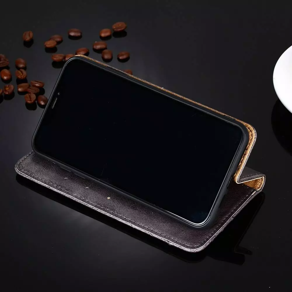 Чехол книжка для Google Pixel 6 Pro idools Retro Black (Черный)