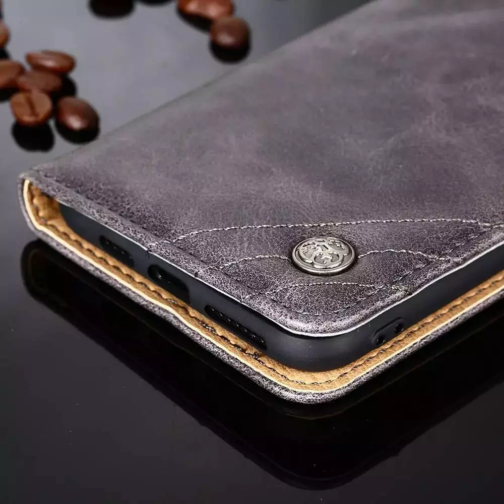 Чохол книжка для Oppo A17 idools Retro Black (Чорний)