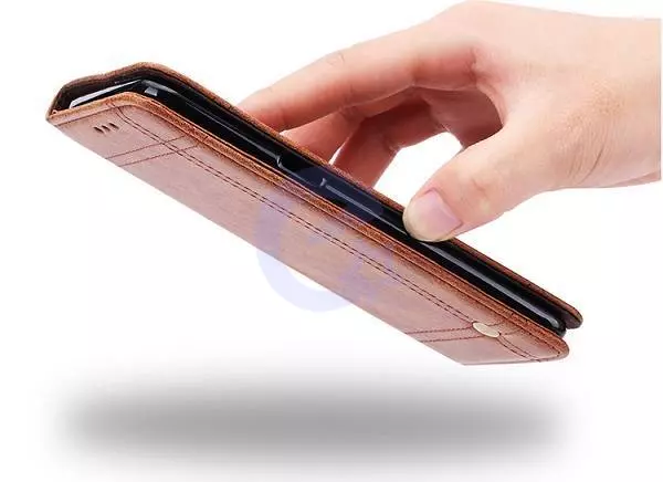 Чехол книжка для Vivo Y33s / Y21 idools Retro Brown (Коричневый)