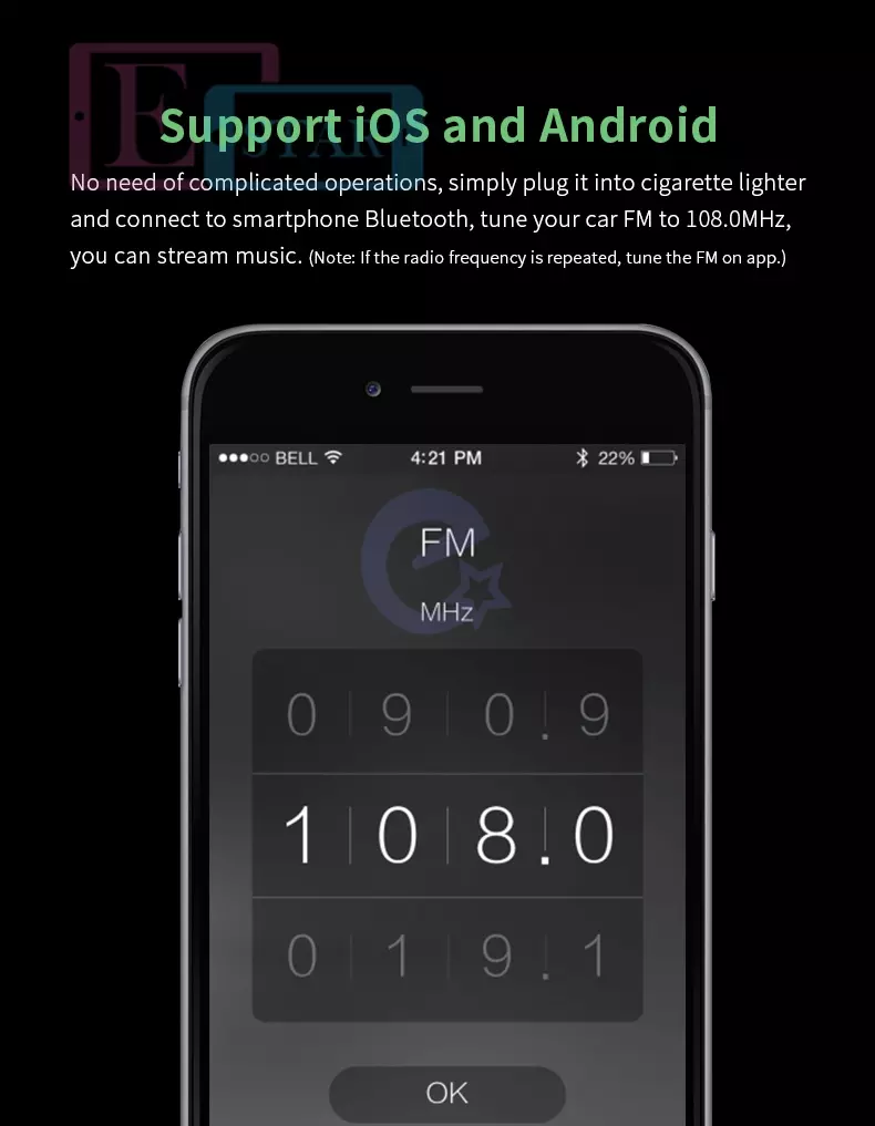 Автомобільна зарядка для телефону BlueTooth FM TransMitter Rock B200 Rose Gold (Рожеве Золото) RAU0548