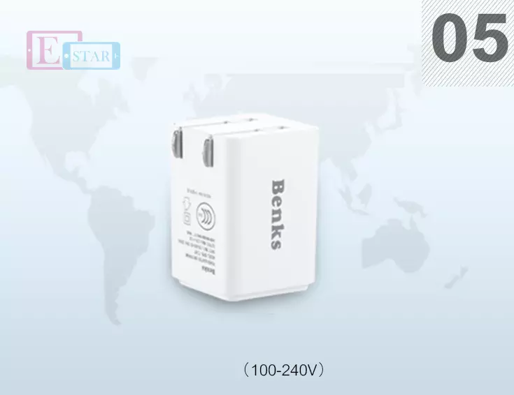 Зарядная станция Benks Mini USB Travel Charger A13 для смартфонов и телефонов от розетки 220В White (Белый)