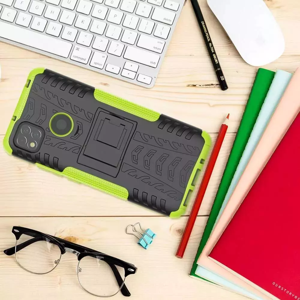 Противоударный чехол бампер для Xiaomi Poco C40 / Redmi 10C Nevellya Case (встроенная подставка) Black (Черный)