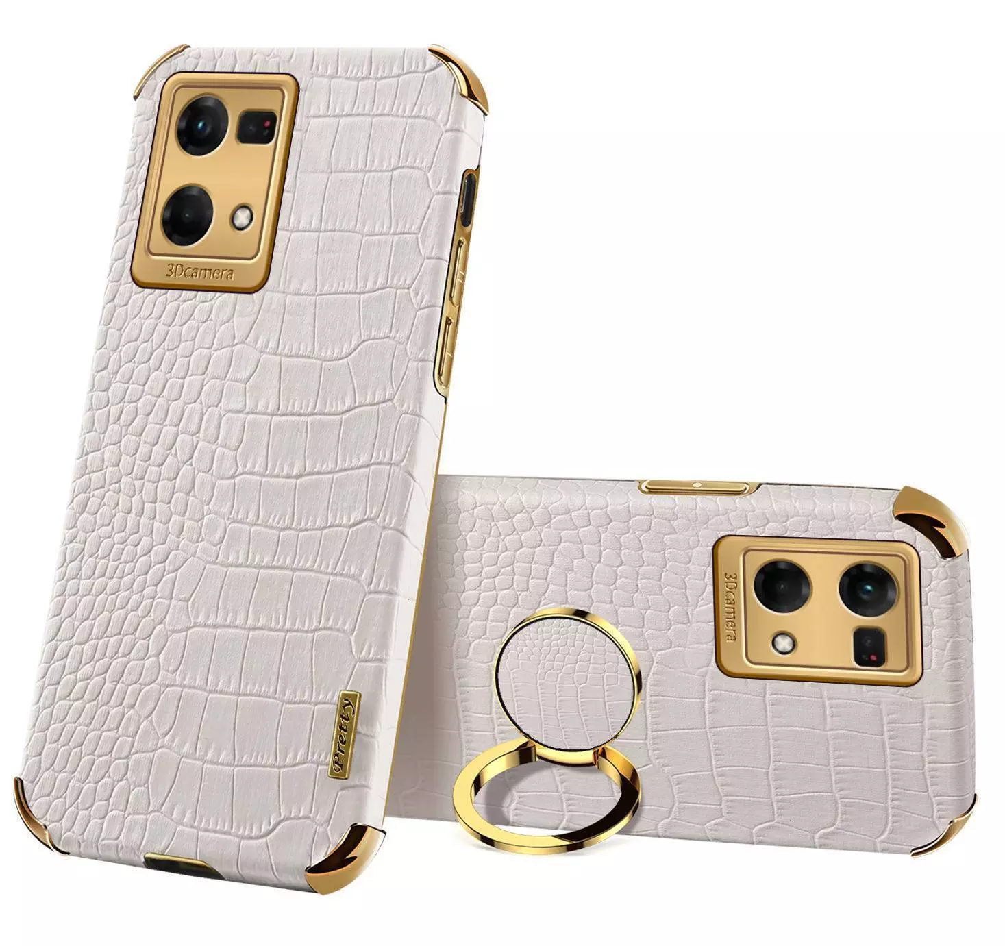 Чехол бампер для Realme C33 / C33 2023 Anomaly X-Case (с кольцом-держателем) White (Белый)