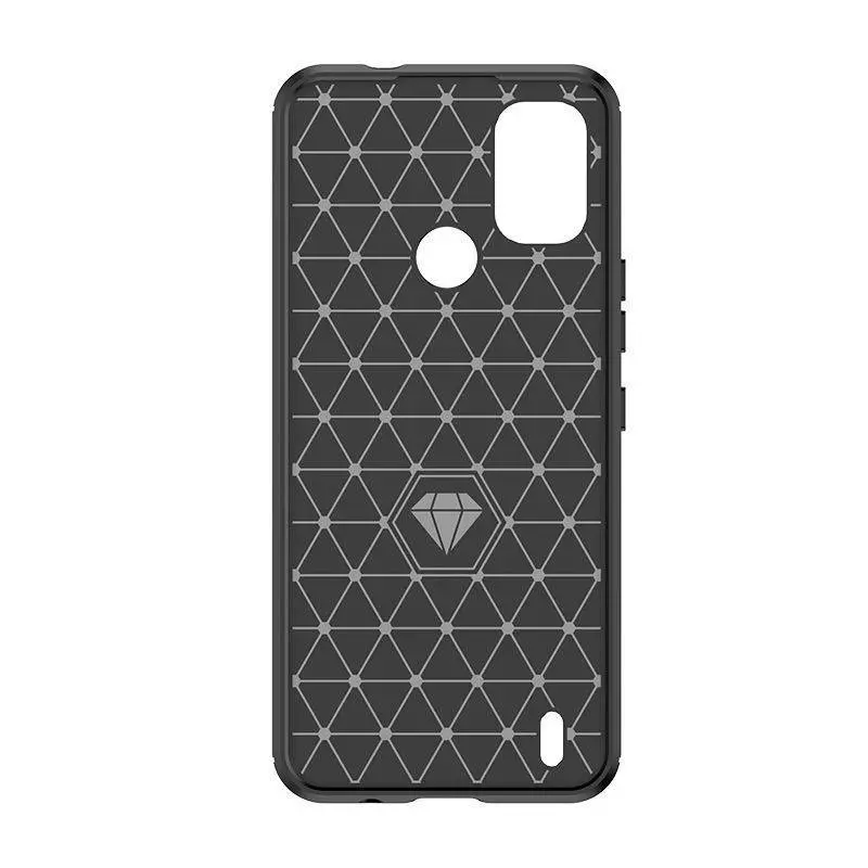 Протиударний чохол бампер для Motorola Moto E13 iPaky Carbon Fiber Grey (Сірий)