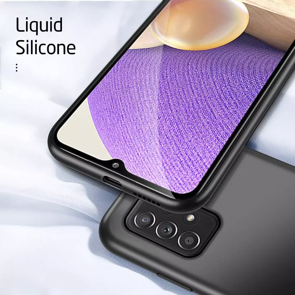 Чехол бампер для Samsung Galaxy A32 Anomaly Silicone (с микрофиброй) Red (Красный)