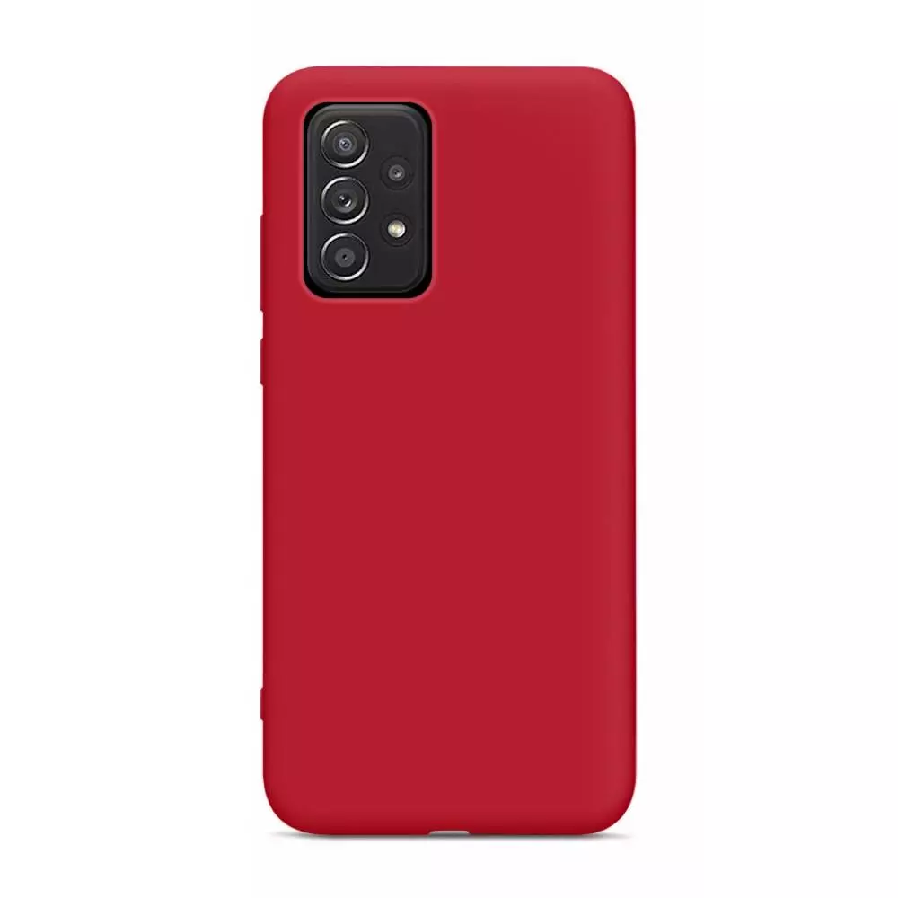 Чехол бампер для Samsung Galaxy A32 Anomaly Silicone (с микрофиброй) Red (Красный)