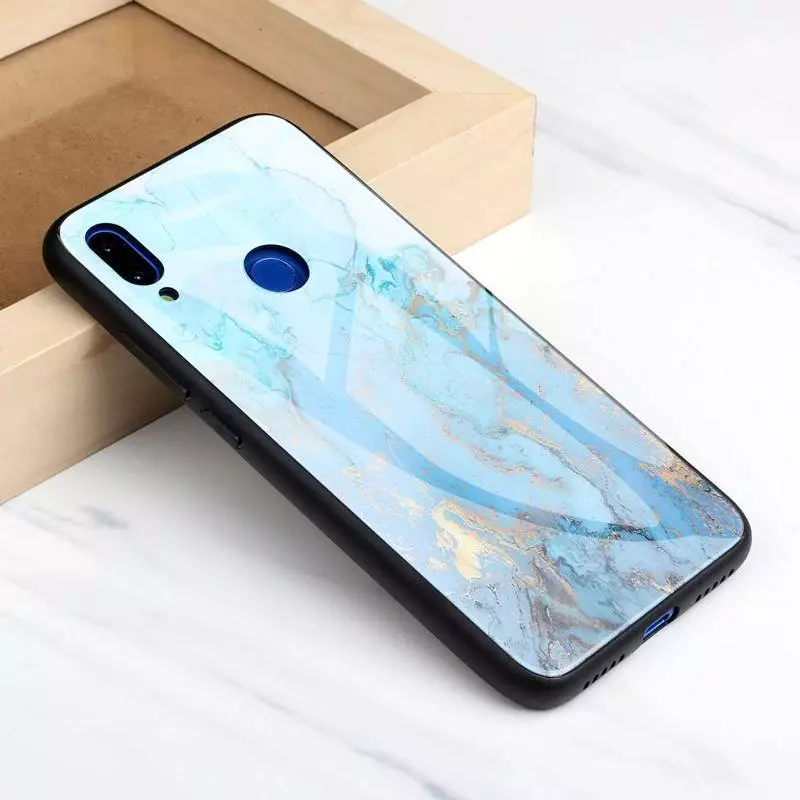 Чехол бампер для Samsung Galaxy M10 Anomaly Cosmo Blue / Gold (Синий / Золотой)