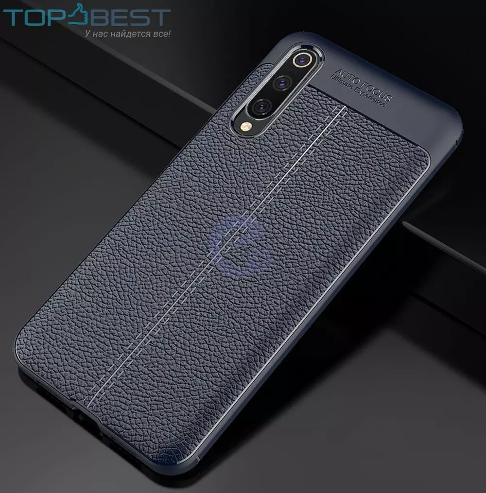 Чехол бампер для Xiaomi Mi9 Anomaly Leather Fit Blue (Синий)